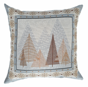 Świąteczna poduszka gobelinowa - Złote choinki (OSTATNIA SZTUKA)