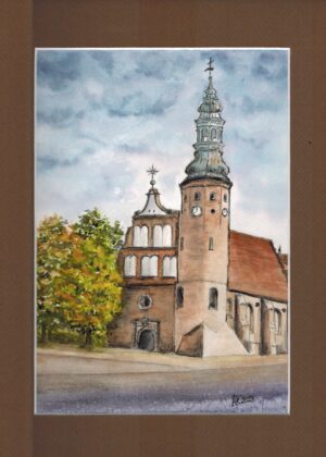 Obraz Klasztor Klarysek w Bydgoszczy - akwarela A4