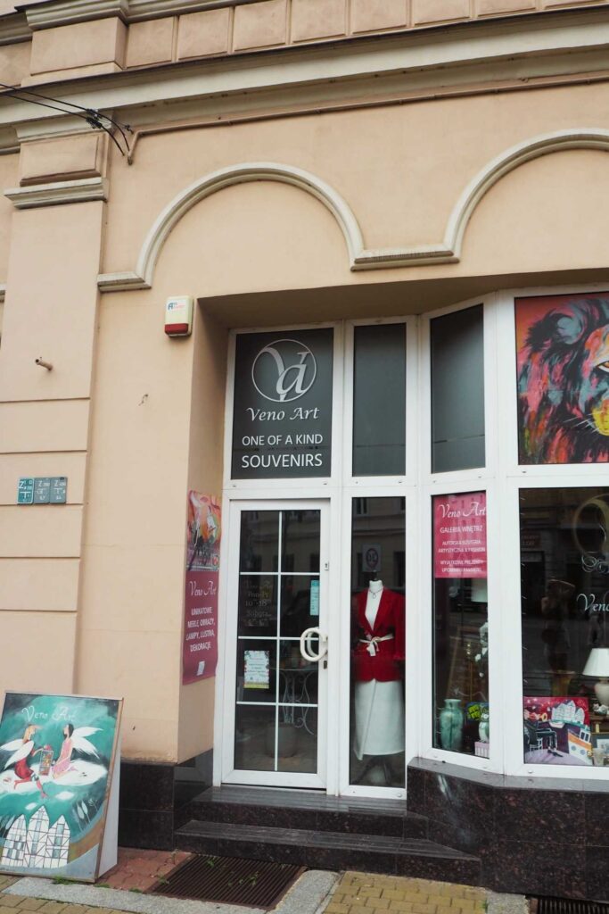 Witryna sklepu i galerii Veno Art w Bydgoszczy