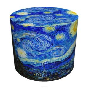 Pufa do salonu, sypialni z motywem obrazu Vincenta Van Gogh'a "Gwieździsta noc" od Veno Art