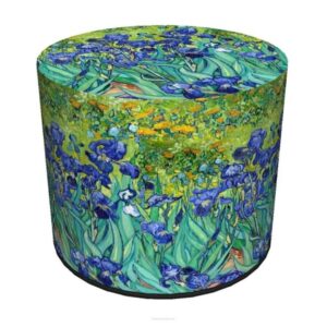 Pufa do salonu, sypialni z motywem obrazu Vincenta Van Gogh'a "Irysy"od Veno Art